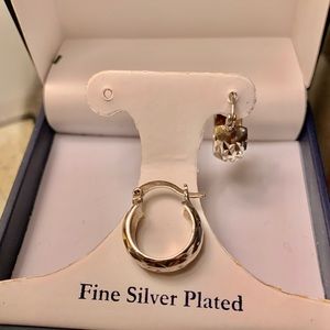 Silver Plated Loop Earrings